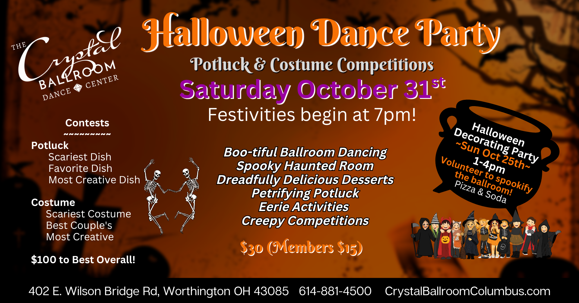 Halloween Dance Party, Haunted House and Costume Contest header image