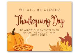 Office Closed-Thanksgiving header image