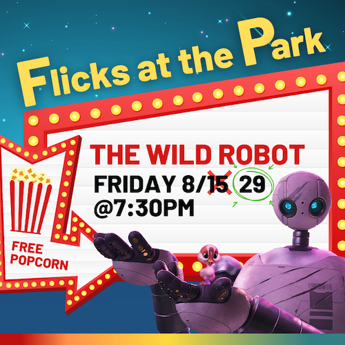 Flicks at the Park: The Wild Robot header image
