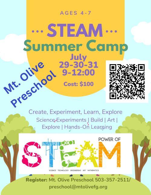 STEAM Summer Camp header image