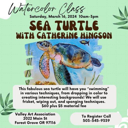 Sea Turtle Watercolor Class header image