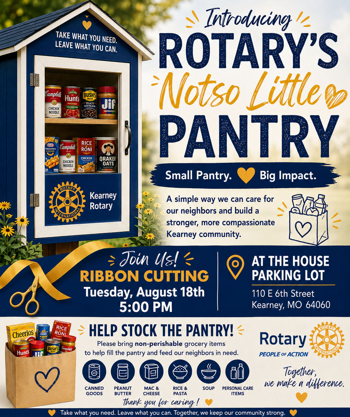 Ribbon Cutting for The Kearney Rotary Club's Not So Little Pantry gallery image 1