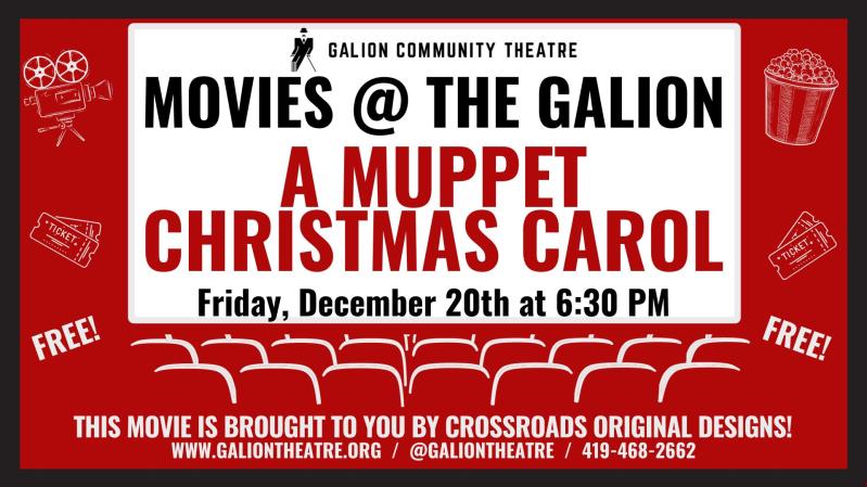 Movies @ The Galion: A MUPPET CHRISTMAS CAROL header image