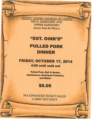 Sgt. Oinks Pulled Pork Dinner at Trinity Church of Christ header image