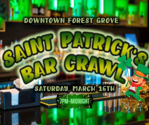 Saint Patricks Bar Crawl: Downtown Forest Grove header image