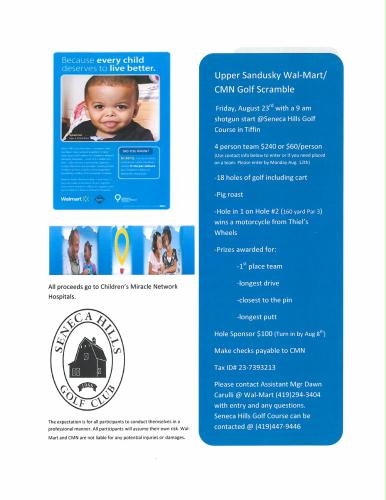 Upper Sandusky Wal-Mart/CMN Golf Scramble header image