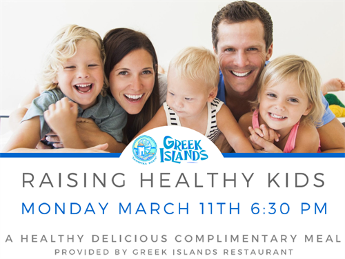 RAISING HEALTHY KIDS - Free Dinner Workshop header image