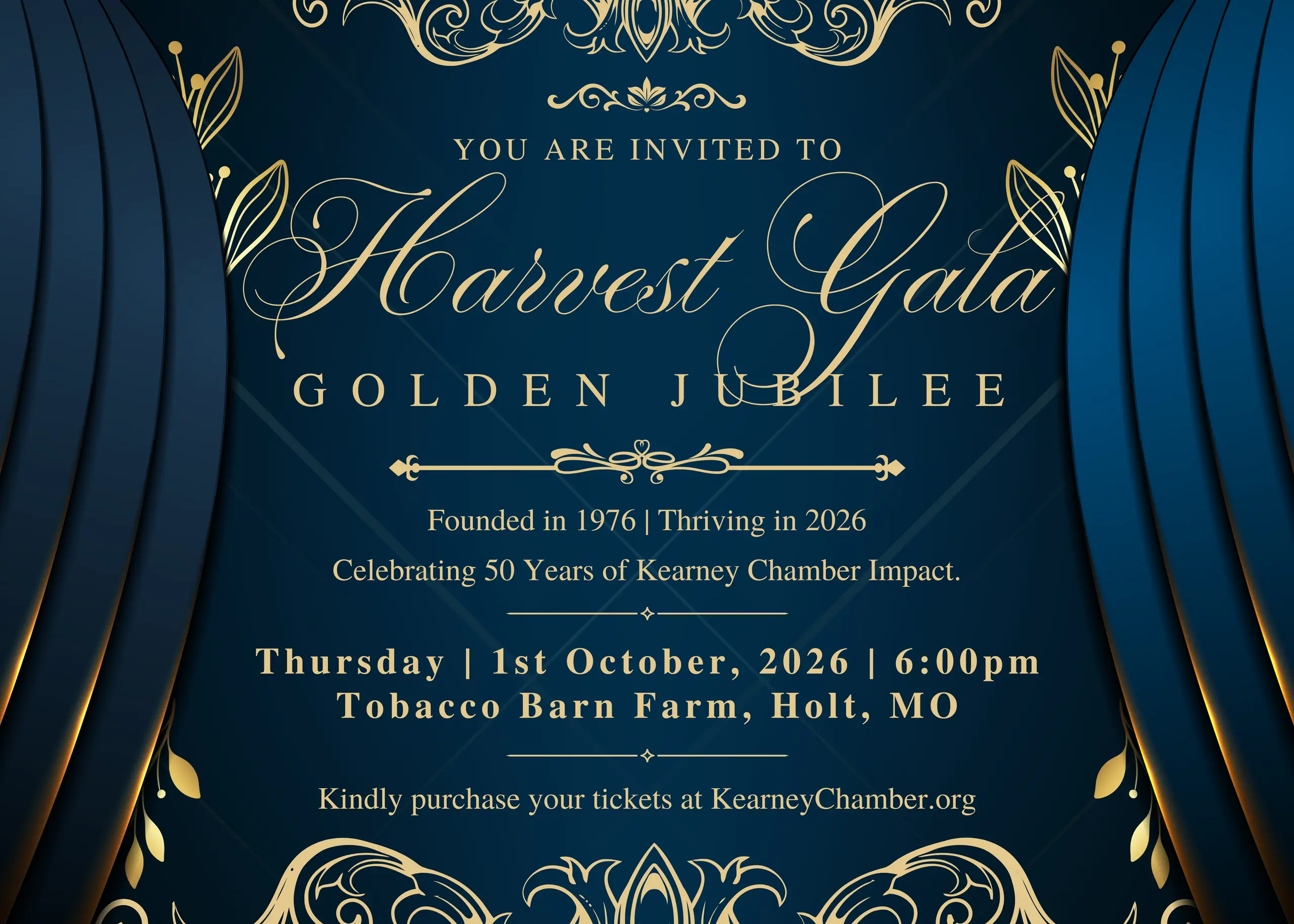 Golden Jubilee Harvest Gala invitation