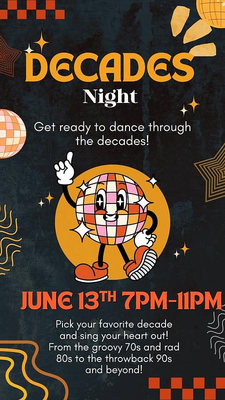 Karaoke Decades Night  header image