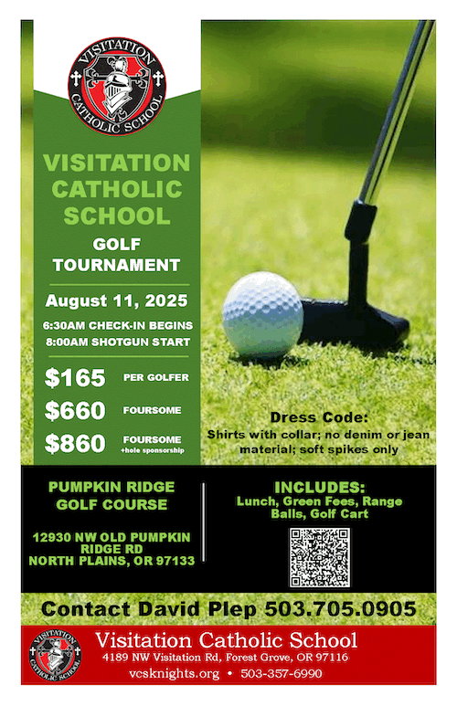 Visitation Catholic School Golf Tournament header image