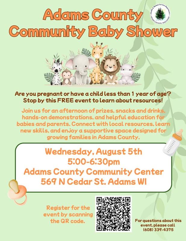 Adams County Community Baby Shower header image