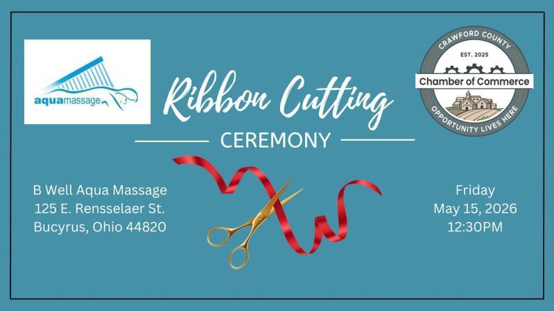 Ribbon Cutting - B Well Aqua Massage header image