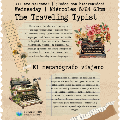 The Traveling Typist | La mecanógrafa viajera header image