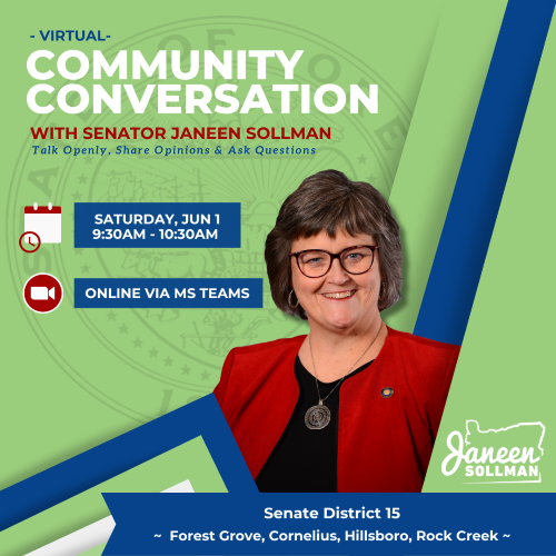 Virtual Community Conversation w/Sen. Sollman header image