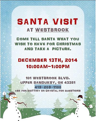 SANTA VISIT AT WESTBROOK header image