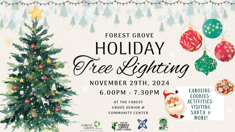 2024 Forest Grove Holiday Tree Lighting header image
