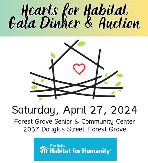 Hearts for Habitat Spring Gala Dinner & Auction header image