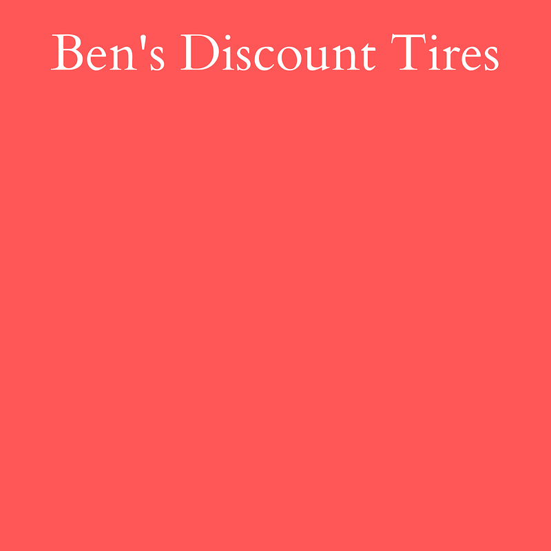 Ben's Discount Tire header image