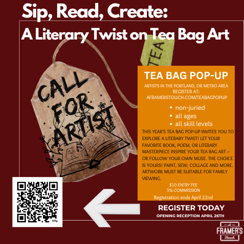 Call for Artists - 3rd Annual Tea Bag Art Pop Up header image