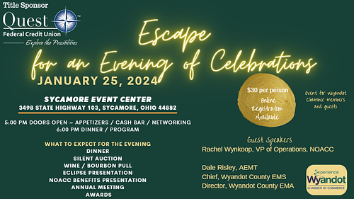 Escape for an Evening of Celebrations and Annual Meeting header image