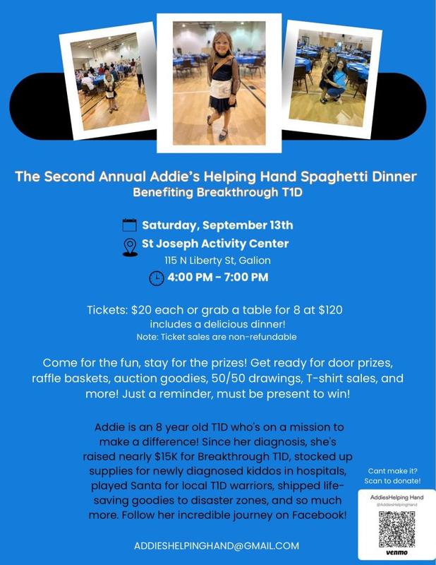 The Second Annual Addie's Helping Hand Spaghetti Dinner header image