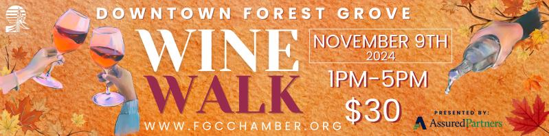 Forest Grove Wine Walk header image