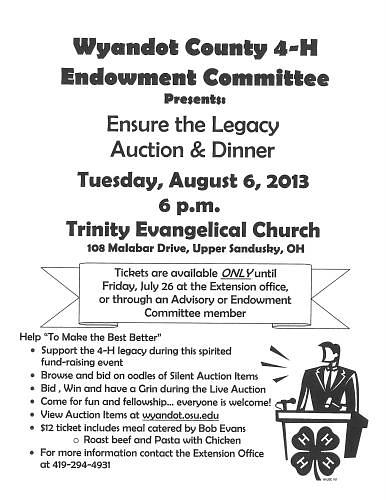 4-H  Legacy Auction and Dinner header image