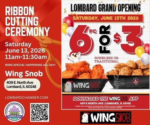 2026 Ribbon Cutting - Wing Snob header image