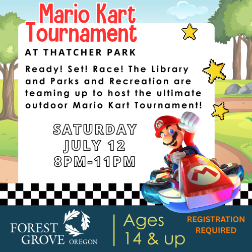 Mario Kart Tournament at Thatcher Park header image