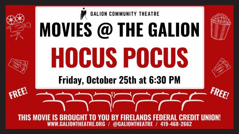 Movies @ The Galion: HOCUS POCUS header image