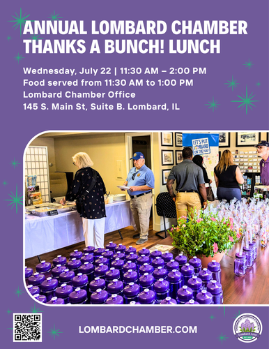 2026 Annual Lombard Chamber Member Appreciation "Thanks a Bunch! Lunch" header image