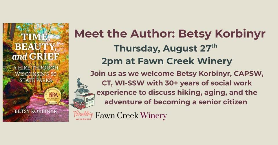 Author Event: Time, Beauty, and Grief by Betsy Korbinyr header image