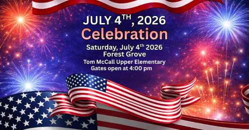 Forest Grove's July 4th Celebration and Fireworks header image
