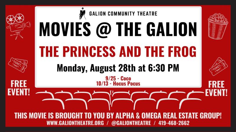 Movies at The Galion: The Princess and The Frog header image