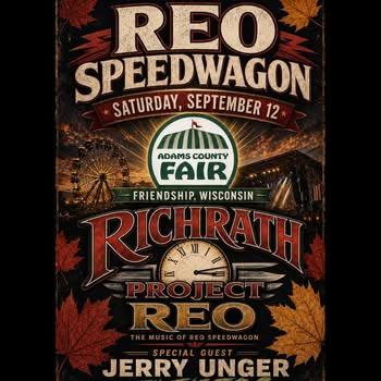 Richrath Project REO- Playing the Music of REO Speedwagon at the Fair  header image