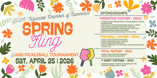 Sponsorship - 2026 Spring Fling & Pickleball Tournament header image