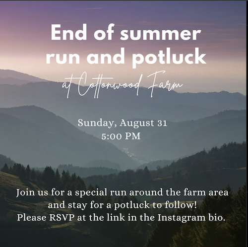 End of summer run and potluck header image