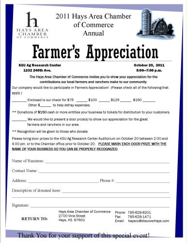 Farmer's Appreciation header image