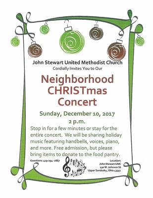Neighborhood CHRISTmas Concert header image