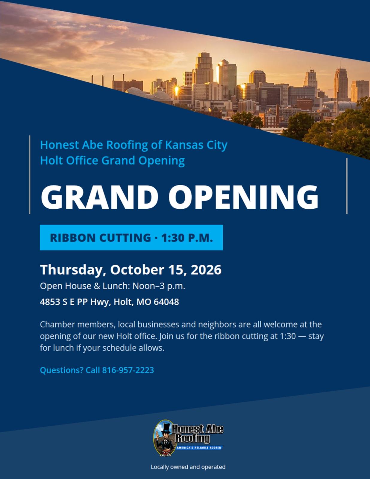 Ribbon Cutting: Honest Abe Roofing gallery image 1