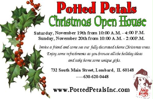 Potted Petals Christmas Open House header image