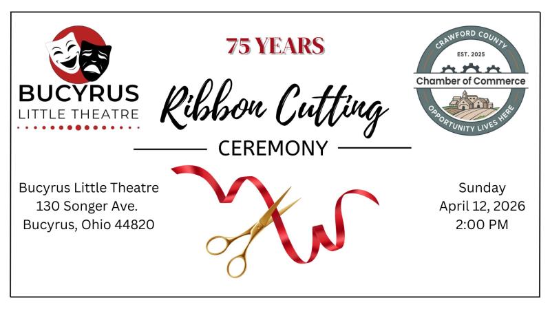 Ribbon Cutting - Bucyrus Little Theatre 75 Years header image