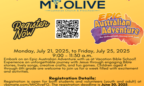 Vacation Bible School header image