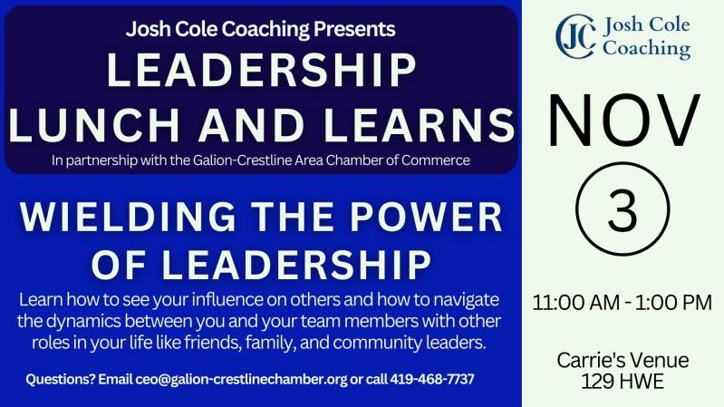 Leadership Lunch & Learns with Josh Cole Coaching header image