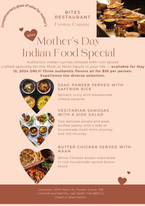 Mother's Day Indian Food Special header image