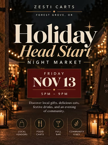 Holiday Head Start  Night Market header image