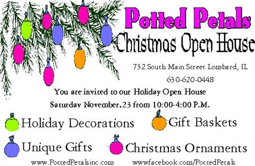 Potted Petals Christmas Open House header image
