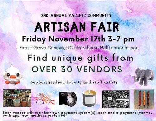 2nd Annual Pacific Community Artisan Fair header image