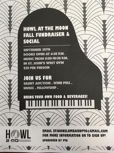 Howl At The Moon Fall Fundraiser and Social header image