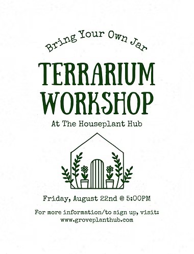 Houseplant Hub Presents Terrarium Workshop header image